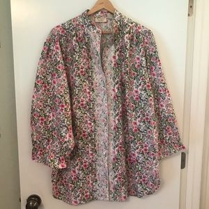 Vintage Gold Label floral and lace Victoria’s Secret button-up shirt, size M/L